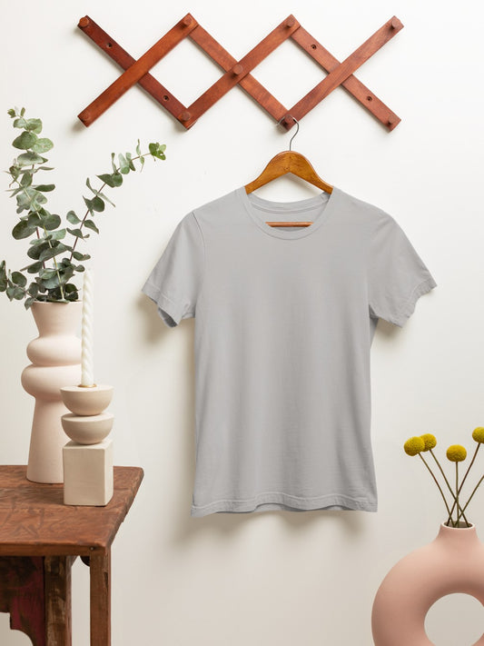 Grey Plain Tshirt - Tshirt